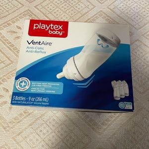 3 (9oz) Play-tex Vent-aire Baby Bottles
